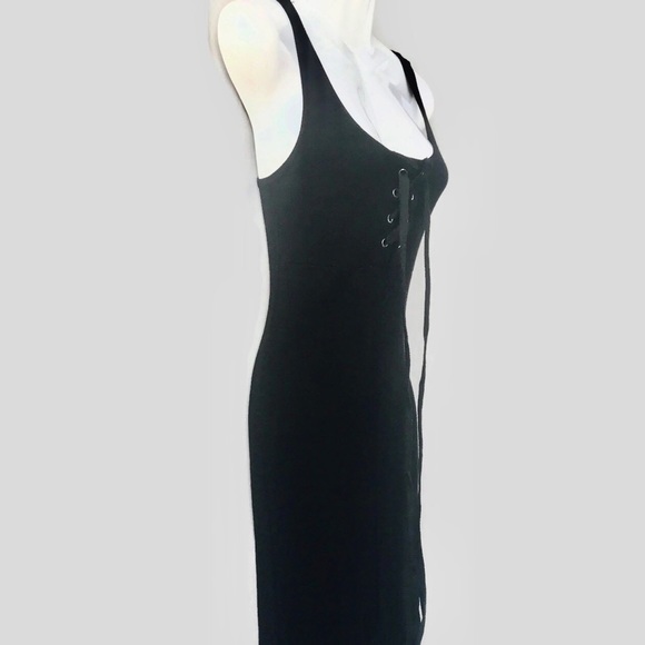 Free People 90s Black Tie Front Maxi Dress, S/XS - Picture 6 of 8